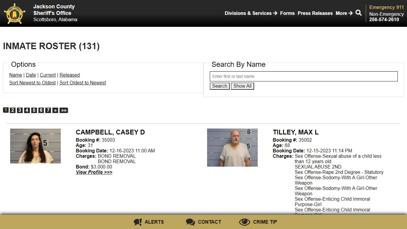 Inmate Roster | Jackson County Sheriff's Office
