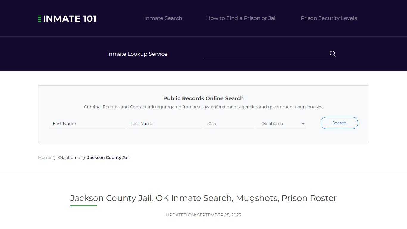 Jackson County Jail, OK Inmate Search, Mugshots, Prison Roster